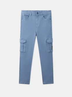 Sergent Major Pantalon & Jean-Pantalon cargo slim bleu givr&eacute;