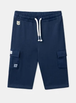 Sergent Major Pantalon & Jean-Pantalon confort bleu marine &agrave; poches effet cargo