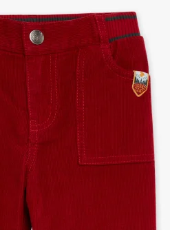 Sergent Major Pantalon & Jean-Pantalon droit pourpre en velours