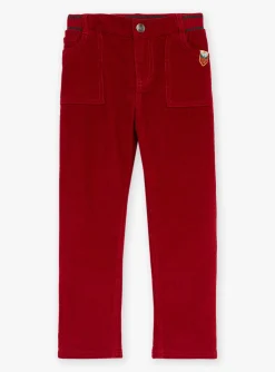 Sergent Major Pantalon & Jean-Pantalon droit pourpre en velours