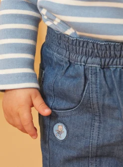 Sergent Major Pantalon & Jean-Pantalon en denim bleu avec d&eacute;coupes