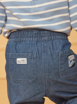 Sergent Major Pantalon & Jean-Pantalon en denim bleu avec d&eacute;coupes
