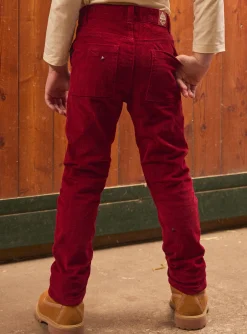 Sergent Major Pantalon & Jean-Pantalon en velours rouge