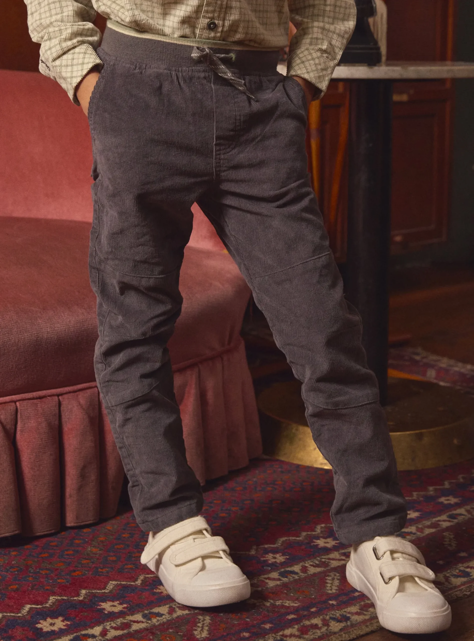 Sergent Major Pantalon & Jean-Pantalon Gris en Velours