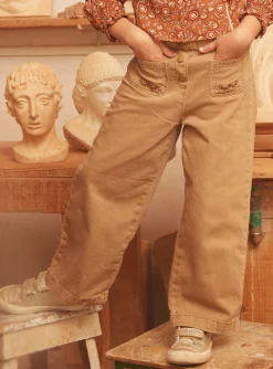 Sergent Major Pantalon, Jean & Legging-Pantalon loose à broderies