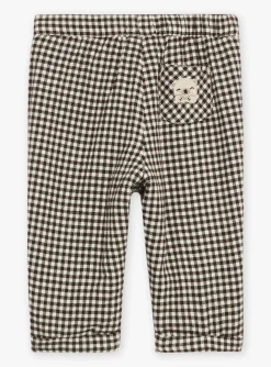 Sergent Major Pantalon & Jean-Pantalon noisette &agrave; imprim&eacute; &agrave; carreaux