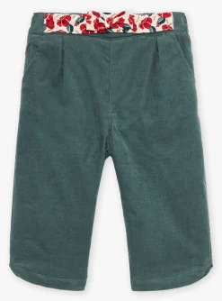 Sergent Major Pantalon & Jean-Pantalon vert argile en velours c&ocirc;tel&eacute;