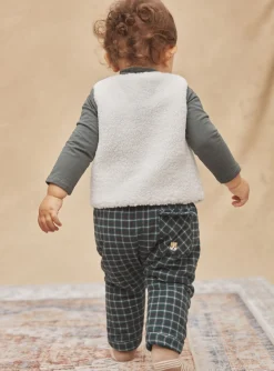 Sergent Major Pantalon & Jean-Pantalon vert bouteille en twill &agrave; imprim&eacute; &agrave; carreaux