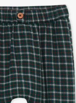 Sergent Major Pantalon & Jean-Pantalon vert bouteille en twill &agrave; imprim&eacute; &agrave; carreaux