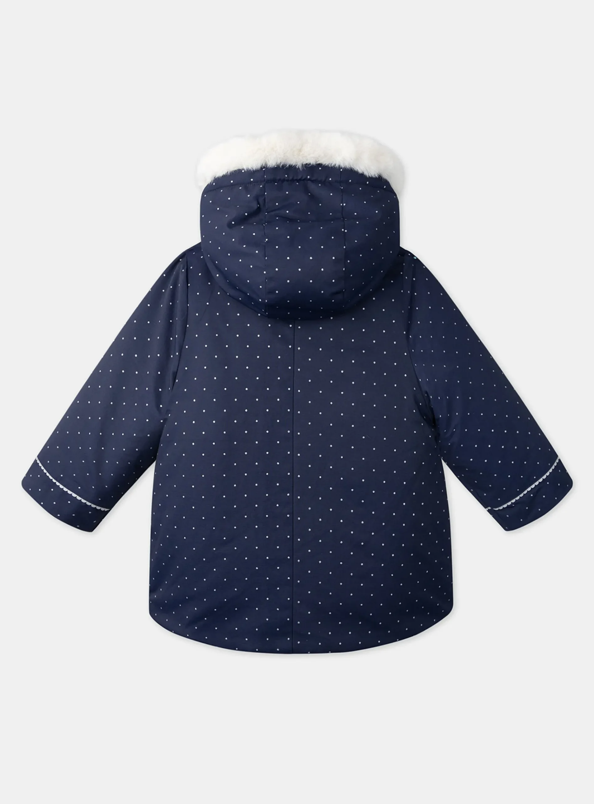 Sergent Major Manteau, Parka & Veste-Parka 3 en 1 marine à pois argentés