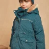 Sergent Major Manteau, Parka & Veste-Parka 3 en 1 vert sapin &agrave; capuche