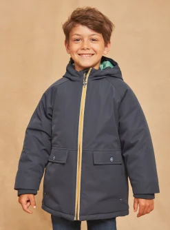 Sergent Major Manteau, Parka & Veste-Parka &agrave; capuche 3 en 1 imperm&eacute;able bleu fonc&eacute;
