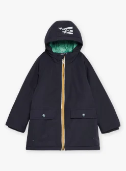 Sergent Major Manteau, Parka & Veste-Parka &agrave; capuche 3 en 1 imperm&eacute;able bleu fonc&eacute;
