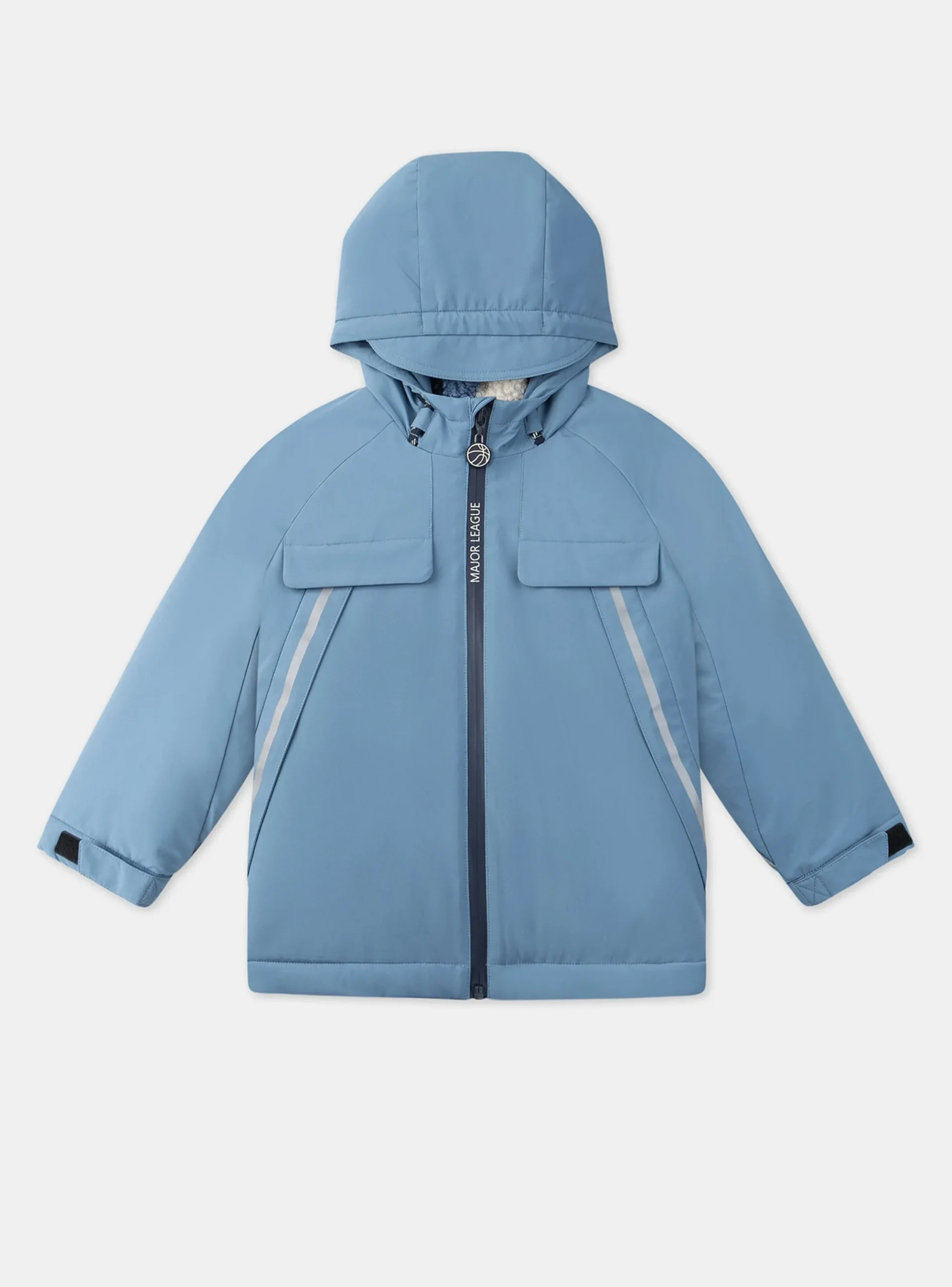 Sergent Major Manteau, Parka & Veste-Parka Bleue à capuche mi-saison