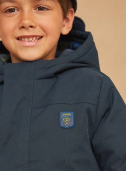 Sergent Major Manteau, Parka & Veste-Parka imperm&eacute;able 3 en 1 bleu marine &agrave; capuche