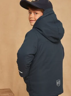 Sergent Major Manteau, Parka & Veste-Parka imperm&eacute;able 3 en 1 bleu marine &agrave; capuche