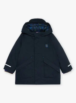 Sergent Major Manteau, Parka & Veste-Parka imperm&eacute;able 3 en 1 bleu marine &agrave; capuche