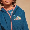 Sergent Major Pyjama-Peignoir &agrave; capuche en &eacute;ponge bleu p&eacute;trole