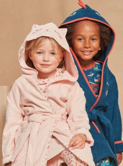 Sergent Major Pyjama-Peignoir &agrave; capuche en &eacute;ponge bleu p&eacute;trole