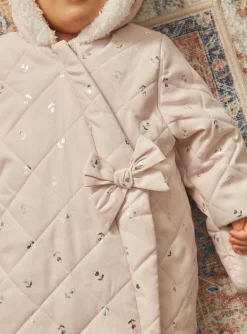 Sergent Major Manteau, Parka & Veste-Pilote rose poudr&eacute; &agrave; imprim&eacute; fleuri