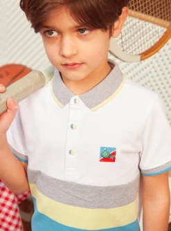 Sergent Major T-shirt & Polo-Polo &agrave; rayures tricolore