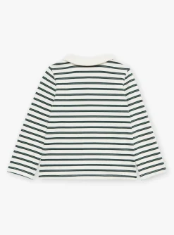 Sergent Major Chemise, T-shirt & Polo-Polo &eacute;cru &agrave; imprim&eacute; &agrave; rayures