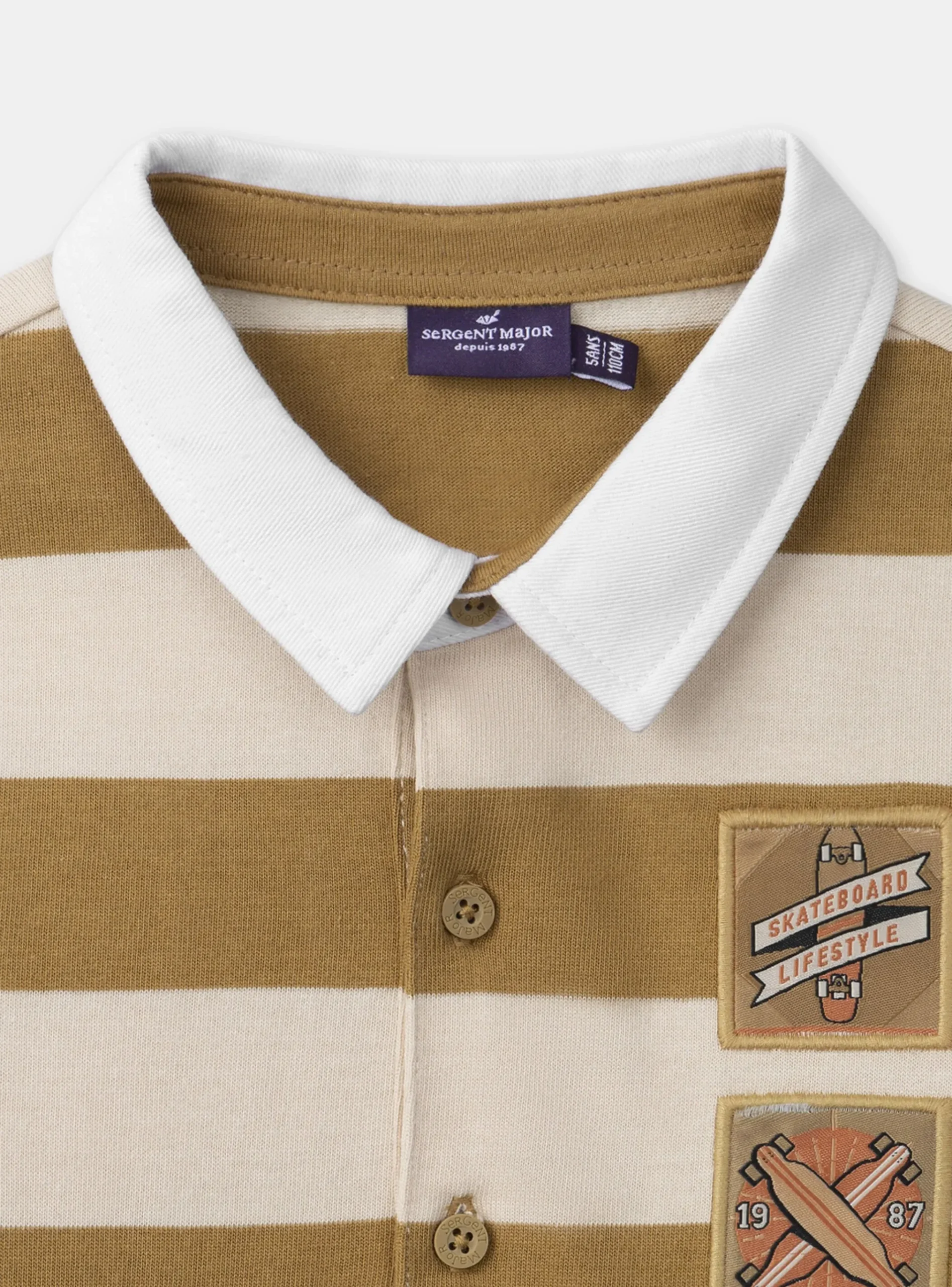 Sergent Major T-shirt & Polo-Polo Rayé Skateboard