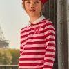 Sergent Major Blouse & T-shirt-Polo rose barbapapa et rouge &agrave; imprim&eacute; &agrave; rayures
