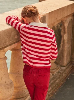 Sergent Major Blouse & T-shirt-Polo rose barbapapa et rouge &agrave; imprim&eacute; &agrave; rayures