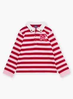 Sergent Major Blouse & T-shirt-Polo rose barbapapa et rouge &agrave; imprim&eacute; &agrave; rayures