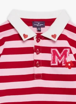 Sergent Major Blouse & T-shirt-Polo rose barbapapa et rouge &agrave; imprim&eacute; &agrave; rayures