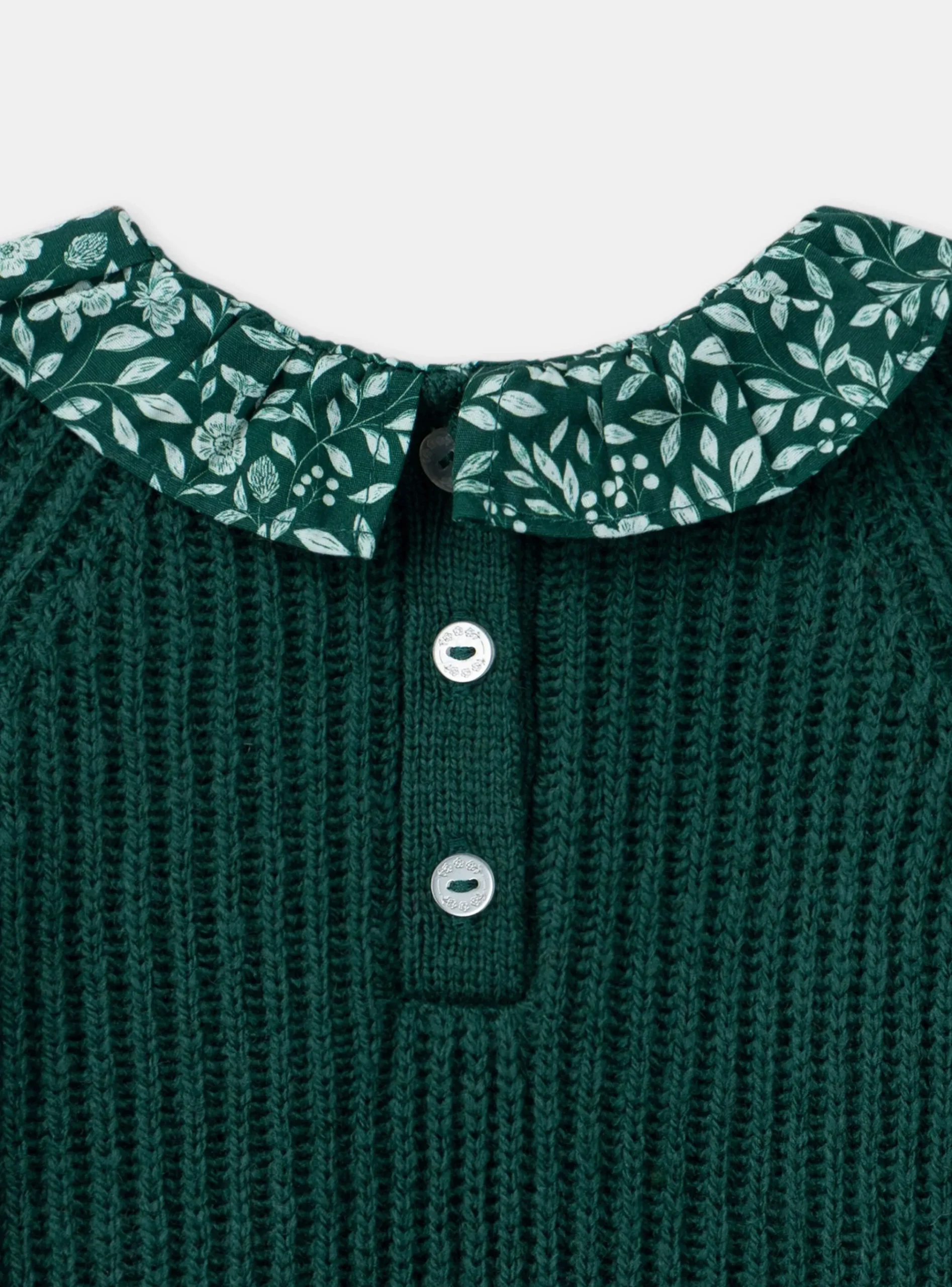 Sergent Major Pull, Gilet & Cardigan-Pull à col fleuri