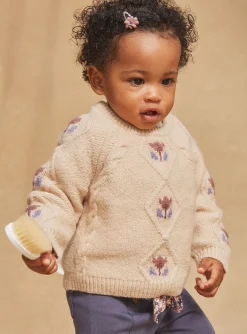 Sergent Major Pull, Gilet & Cardigan-Pull beige à torsades
