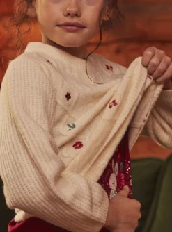 Sergent Major Pull, Gilet & Cardigan-Pull beige clair en maille torsad&eacute;e