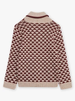 Sergent Major Pull, Gilet & Sweat-Pull beige et marron en jacquard
