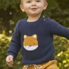 Sergent Major Pull, Gilet & Cardigan-Pull bleu marine en tricot