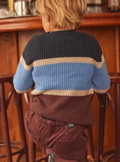Sergent Major Pull, Gilet & Sweat-Pull chocolat &agrave; manches longues