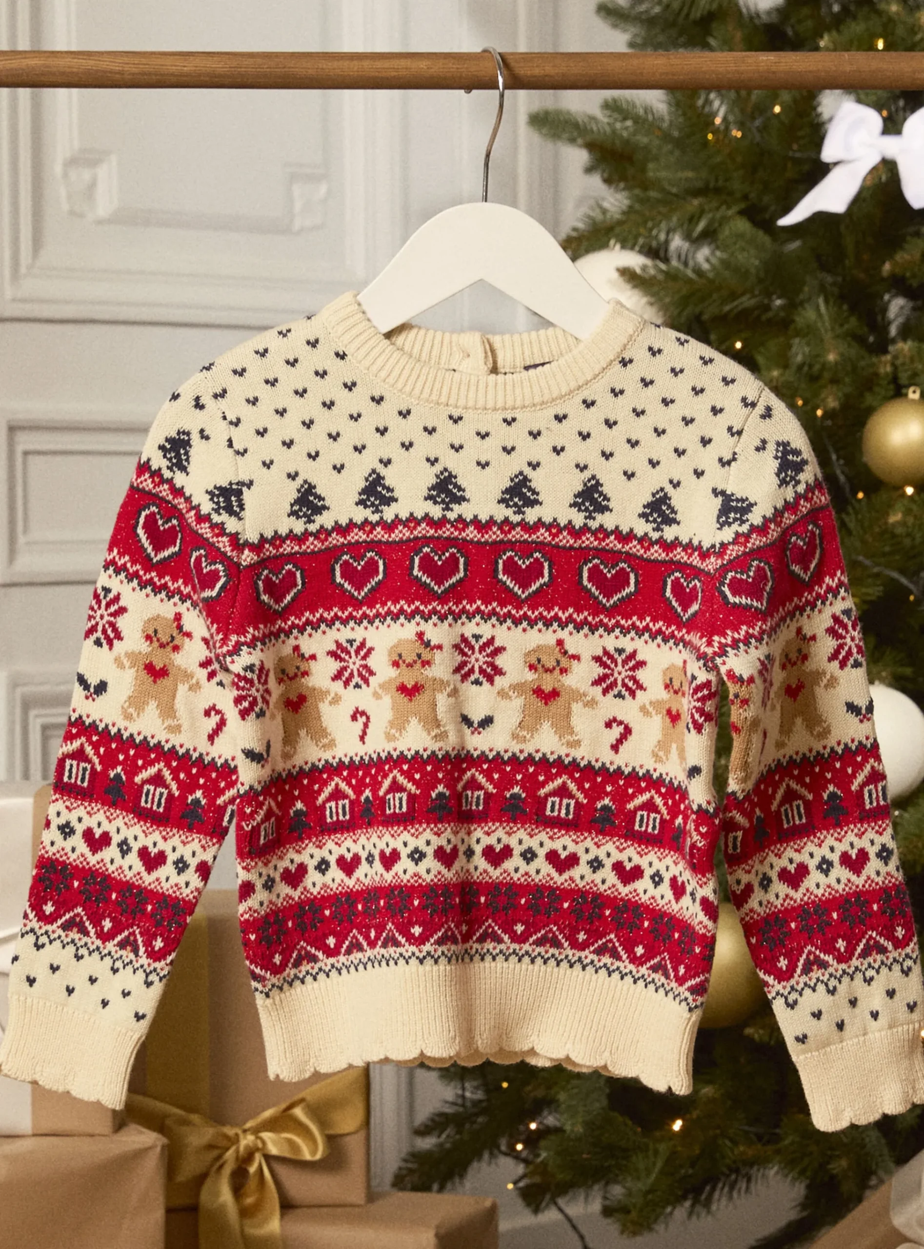Sergent Major Pull, Gilet & Cardigan-Pull de noël en jacquard