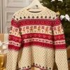 Sergent Major Pull, Gilet & Cardigan-Pull de no&euml;l en jacquard femme