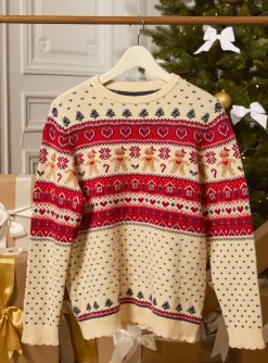 Sergent Major Pull, Gilet & Cardigan-Pull de noël en jacquard femme
