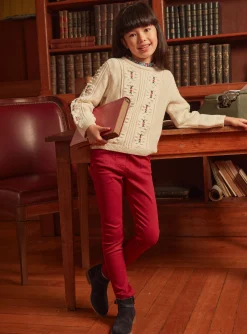 Sergent Major Pull, Gilet & Cardigan-Pull écru brodé