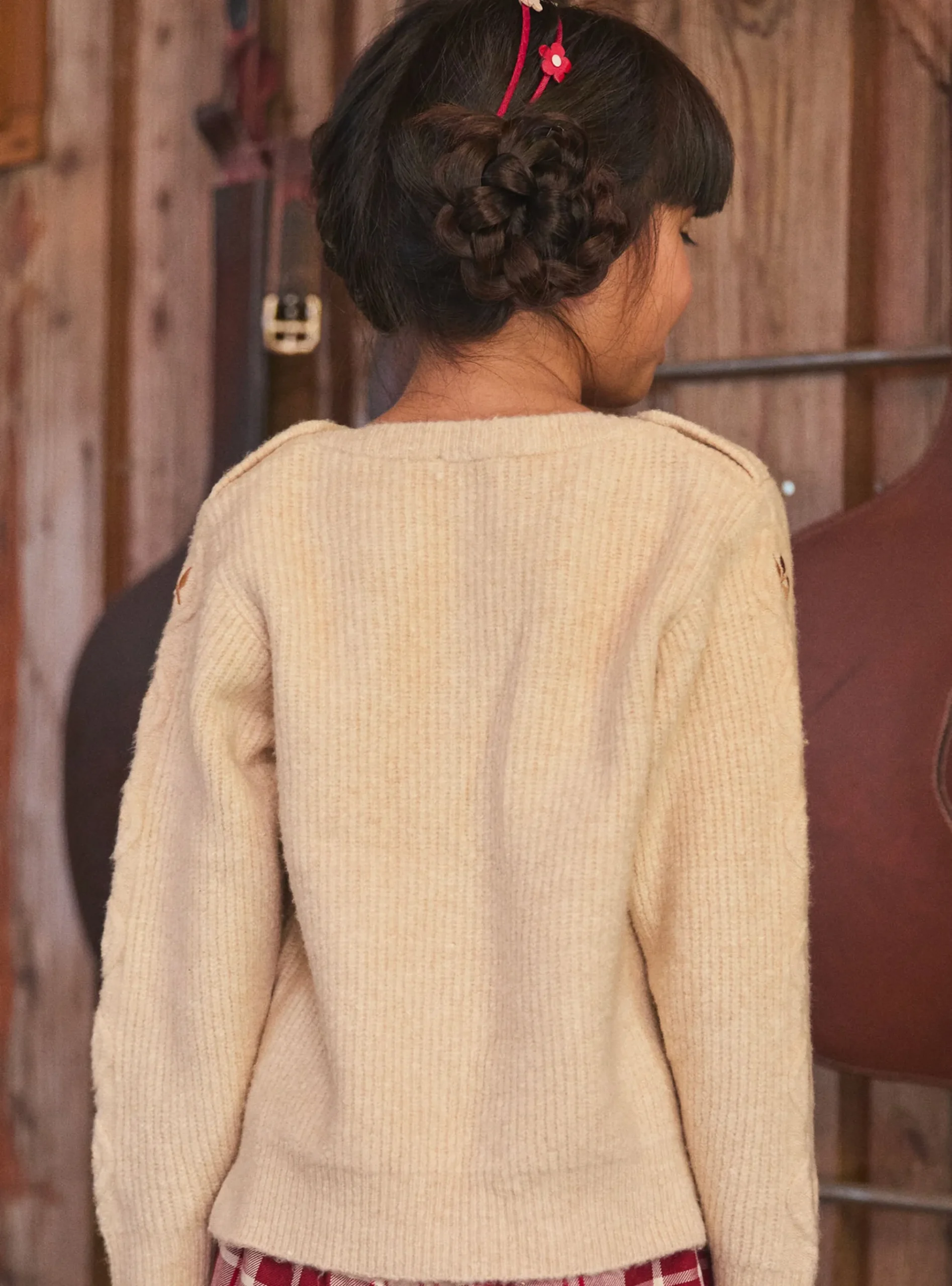 Sergent Major Pull, Gilet & Cardigan-Pull en maille torsadée brodé