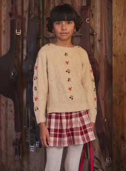Sergent Major Pull, Gilet & Cardigan-Pull en maille torsadée brodé