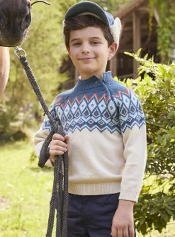 Sergent Major Pull, Gilet & Sweat-Pull Jacquard écru