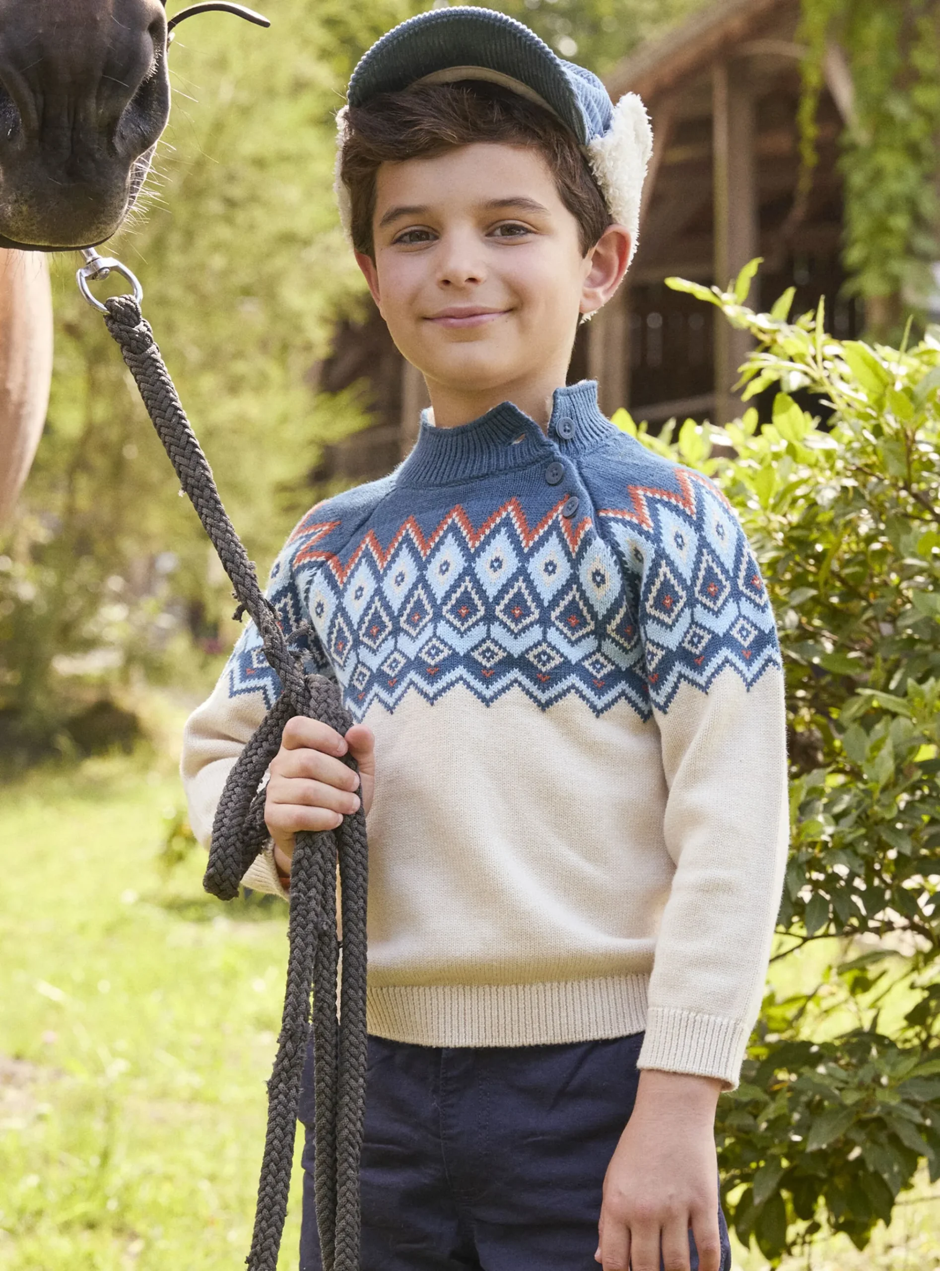 Sergent Major Pull, Gilet & Sweat-Pull Jacquard écru