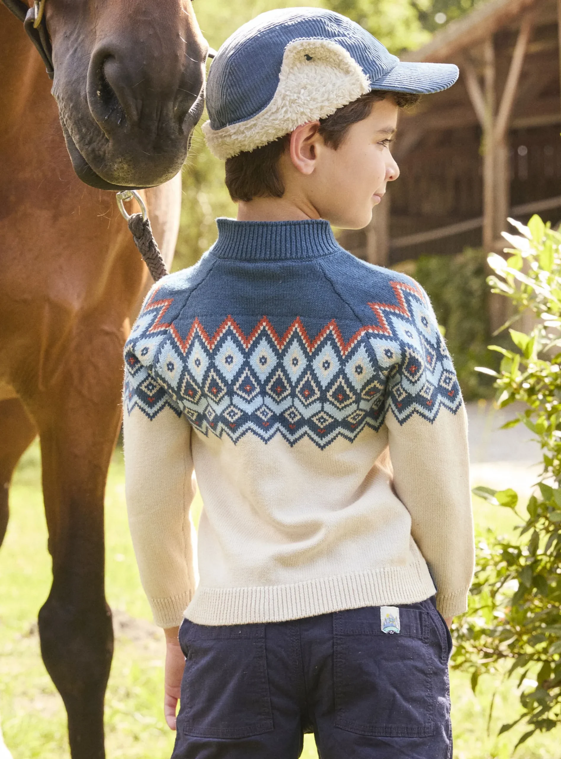 Sergent Major Pull, Gilet & Sweat-Pull Jacquard écru