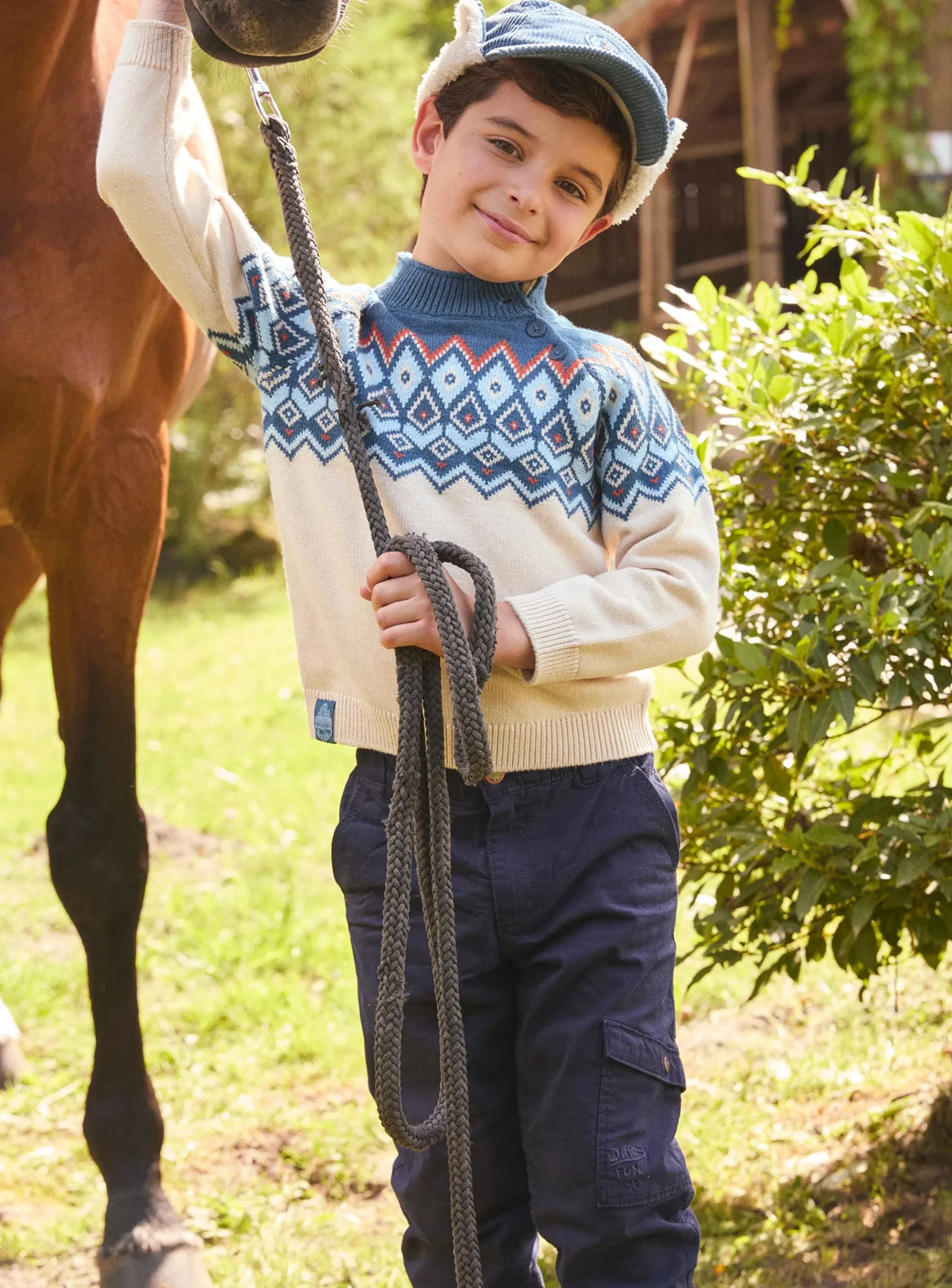 Sergent Major Pull, Gilet & Sweat-Pull Jacquard écru