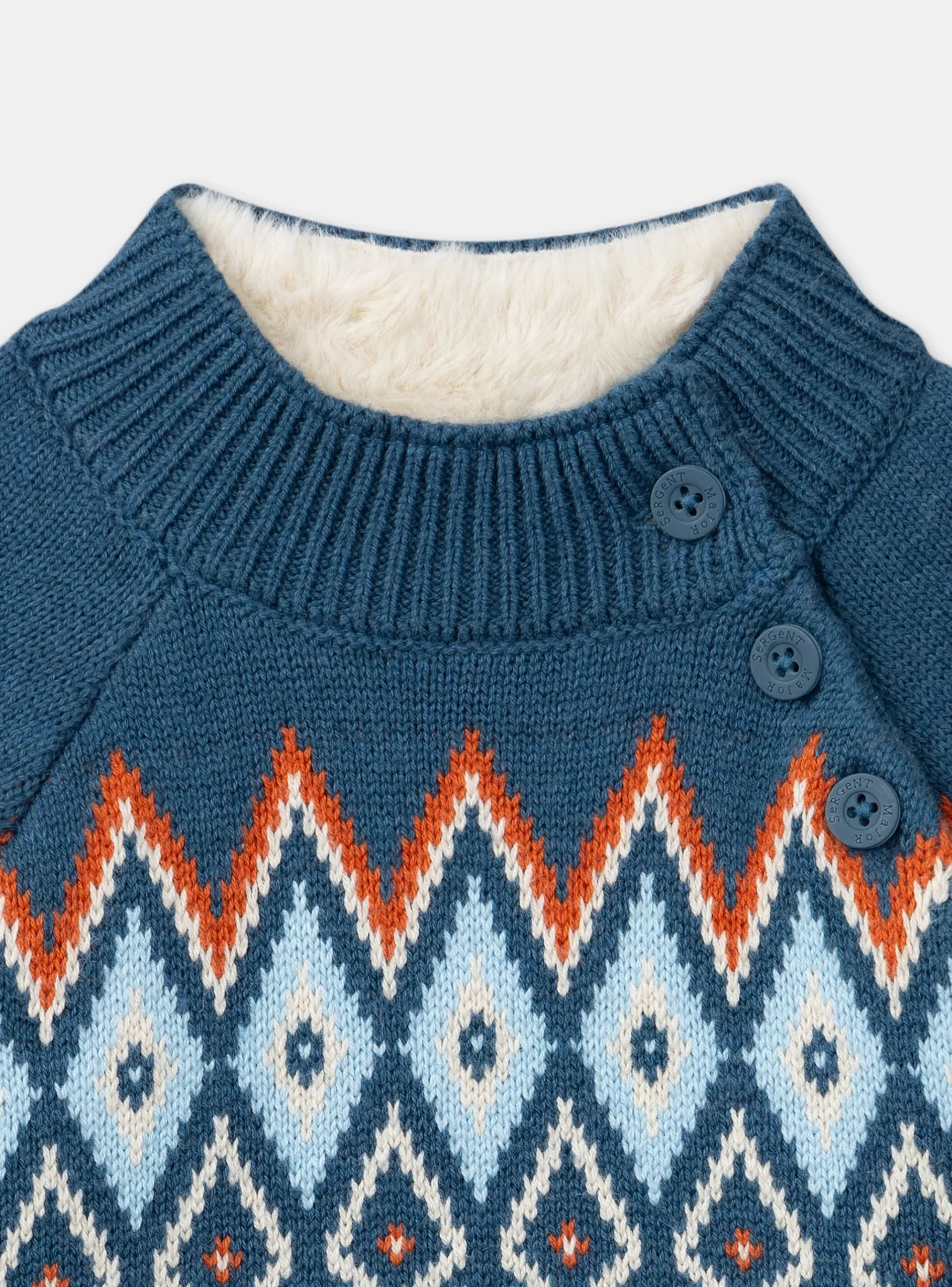 Sergent Major Pull, Gilet & Sweat-Pull Jacquard écru
