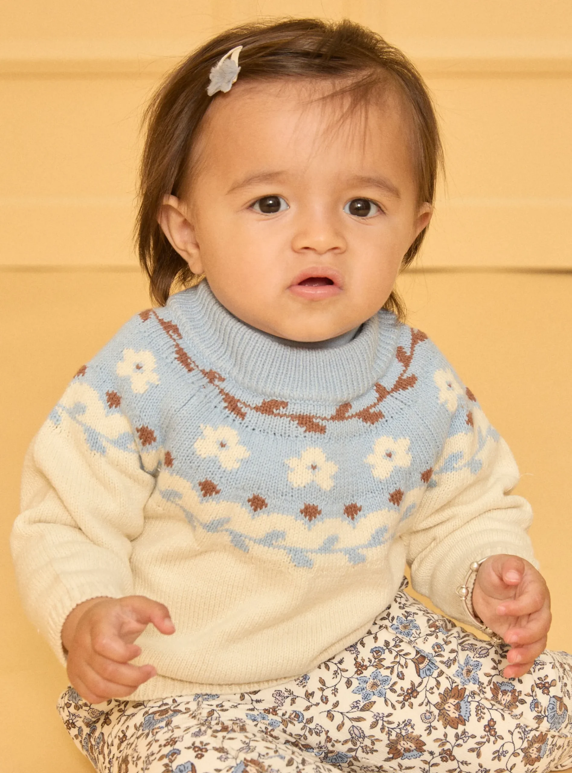 Sergent Major Pull, Gilet & Cardigan-Pull jacquard fleurs