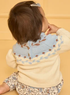 Sergent Major Pull, Gilet & Cardigan-Pull jacquard fleurs